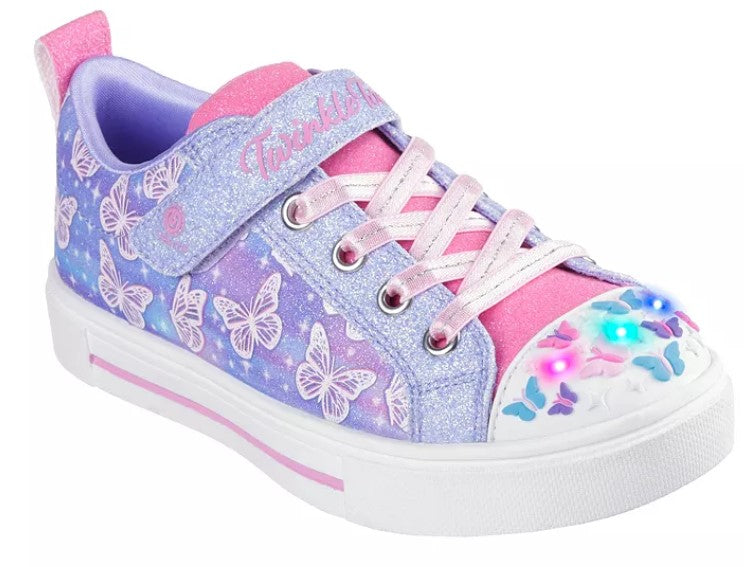 Skechers Little Girls’ Twinkle Toes: Light-Up Casual Sneakers (Right Shoe)