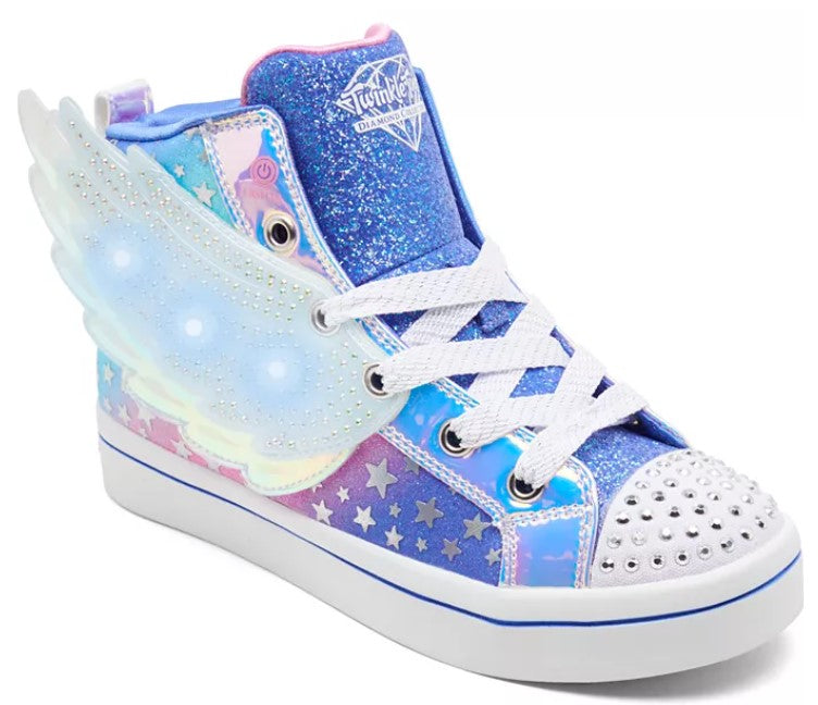 Skechers Little Girls Twinkle Toes: Dreamy Wings Light Up Casual Sneakers (Left Shoe)